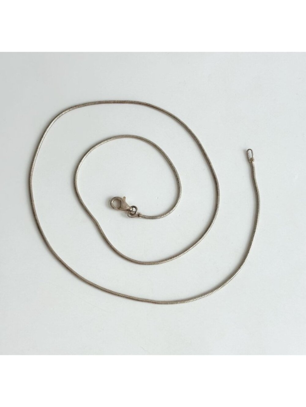 Snake Chain Sterling Silver 925 Minimalist Classic Vintage Necklace - 18"